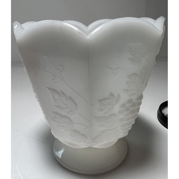 Vase Compote E.O Brody USA #2250 MU-20 4.5"x5" 3" Base Paneled Pedestal 1940s - Picture 3 of 10